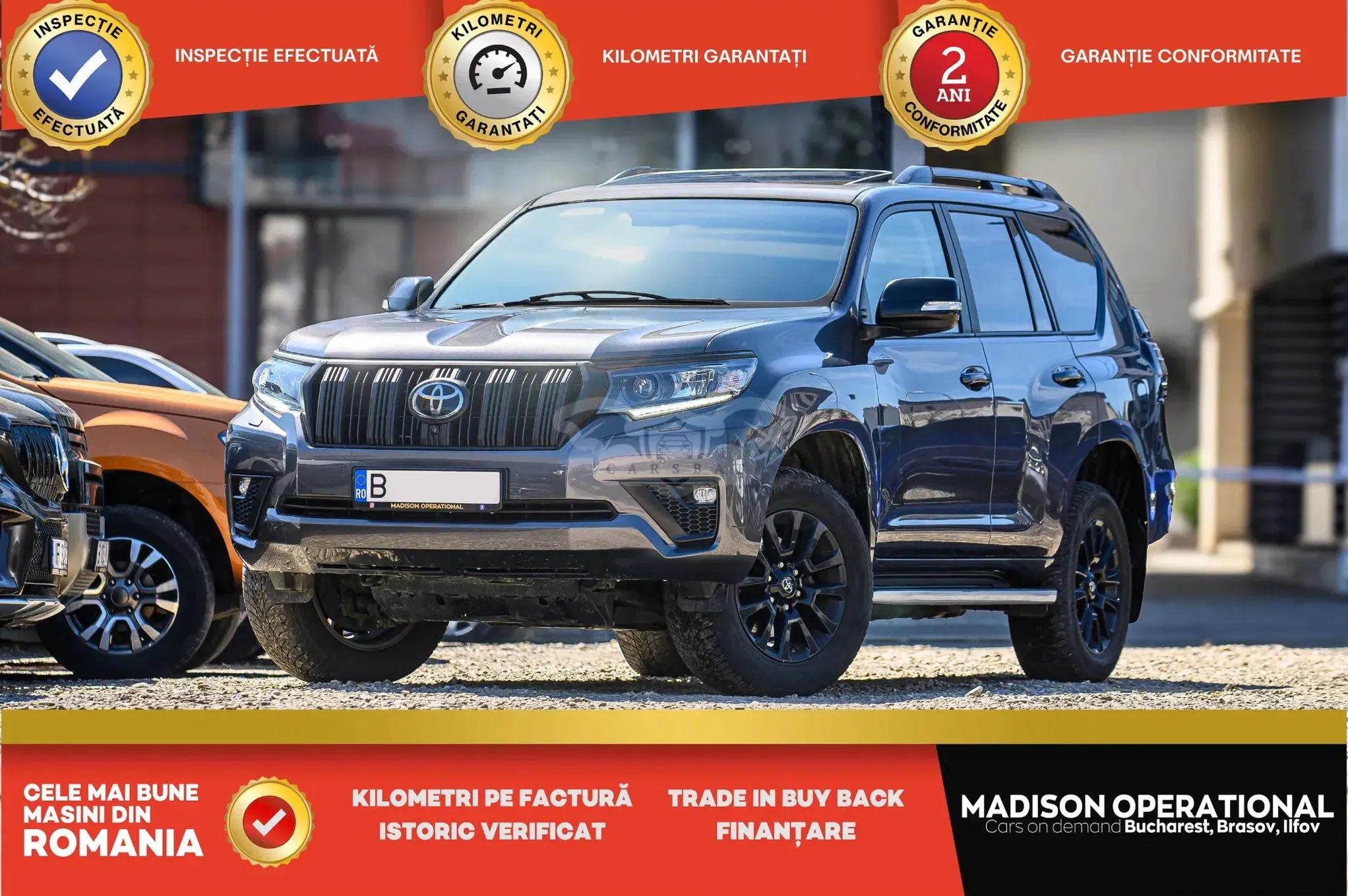 Toyota Land Cruiser 2.8l D-4D 204 CP A/T 7 locuri Luxury AVS Brown 2023