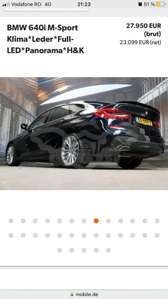 BMW 6 Series G32 [2017 - Prezent] 640i 2018