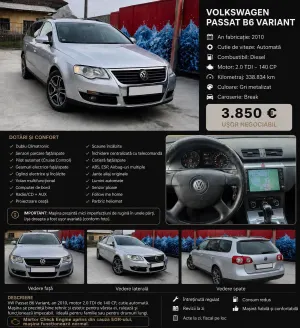 Volkswagen Passat B6 [2005 - 2010] 2.0 TDI Highline DPF DSG 2010