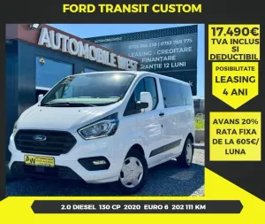 Ford Transit Custom DCIV 320 2.0 EcoBlue 130 CP L2H1 Trend 2020