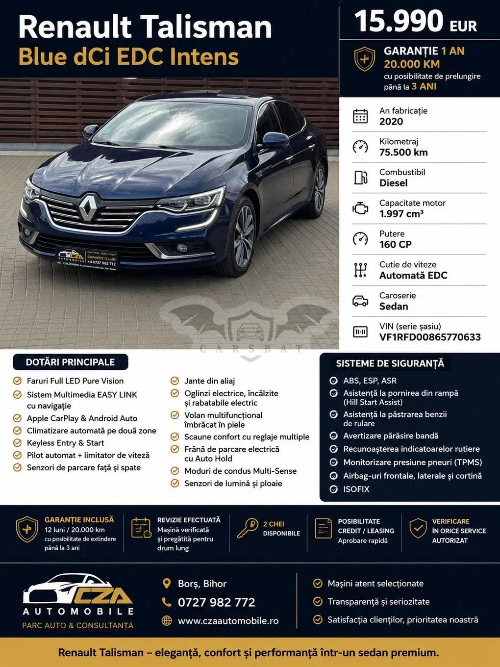 Renault Talisman (SM6) Blue dCi EDC Intens 2020