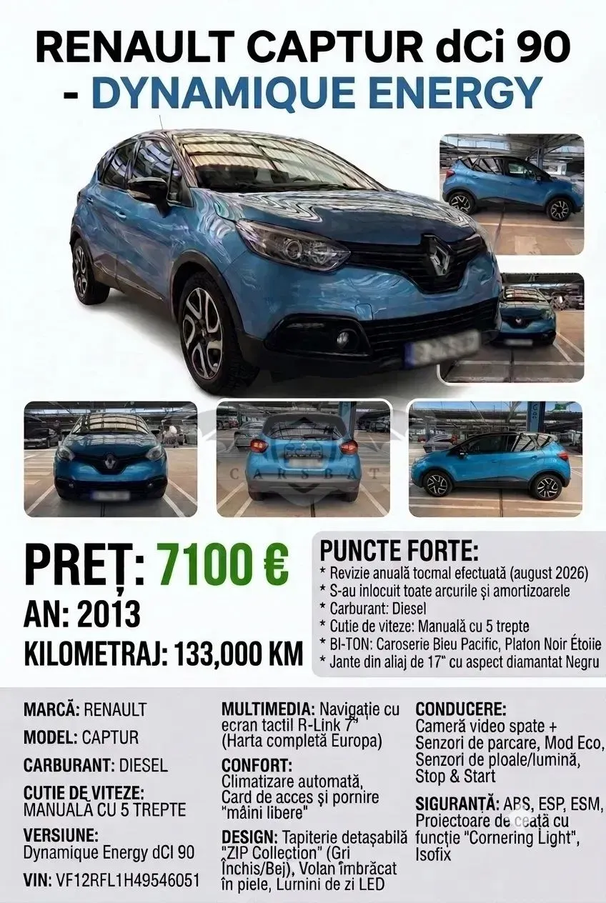 Renault Captur / QM3 ENERGY dCi 90 Start&Stop Dynamique 2013