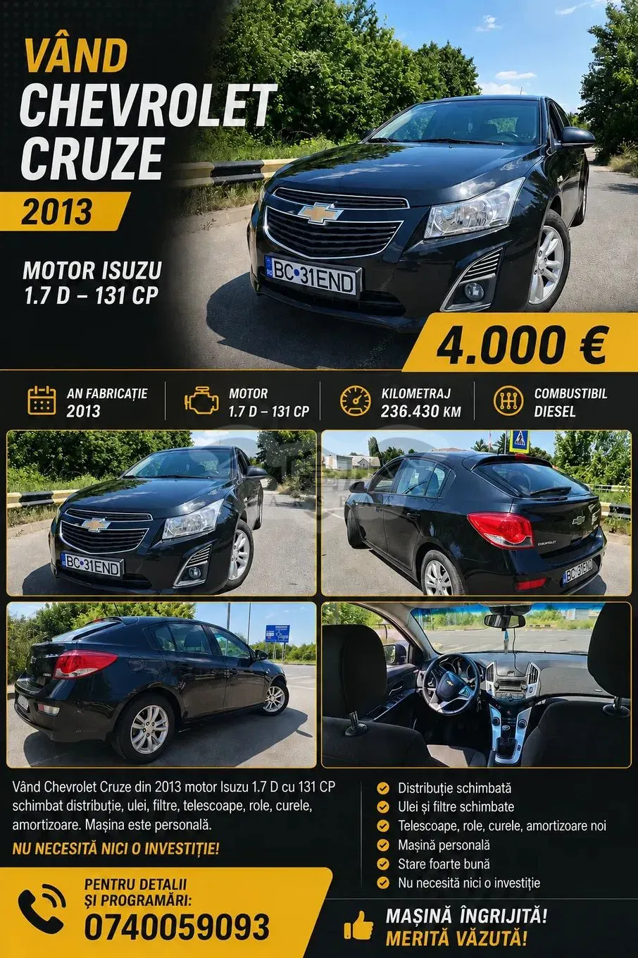 Chevrolet Cruze I [2009 - 2016] 1.7 DOHC LT+ 2012