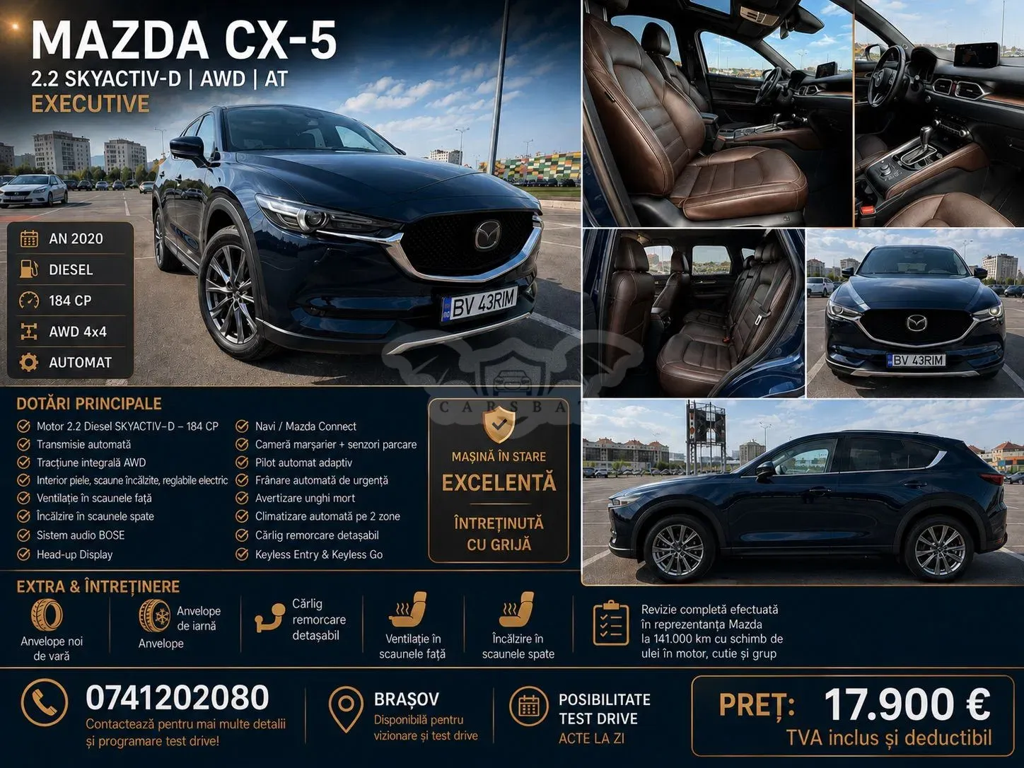 Mazda CX-5 II [2017 - Prezent] CD184 AWD AT Revolution 2020