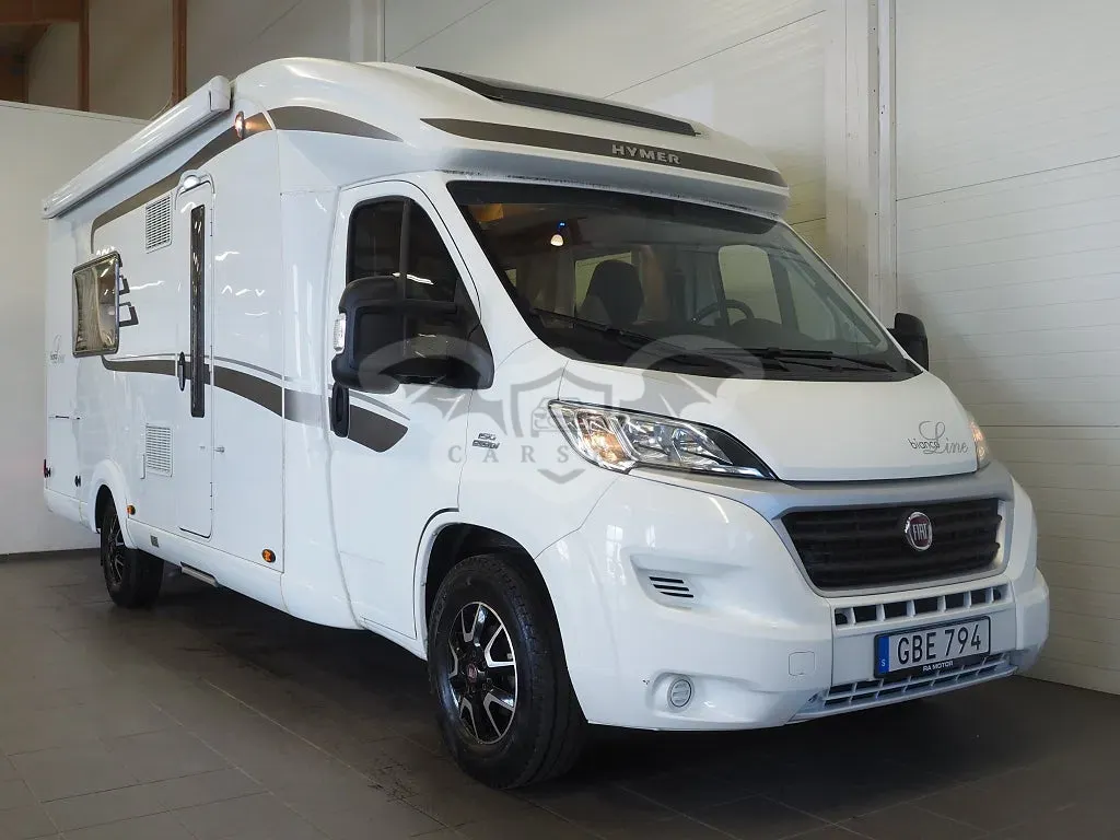 Hymer t 668 cl bianco line markis låga långbäddar aut 3850kg 2015
