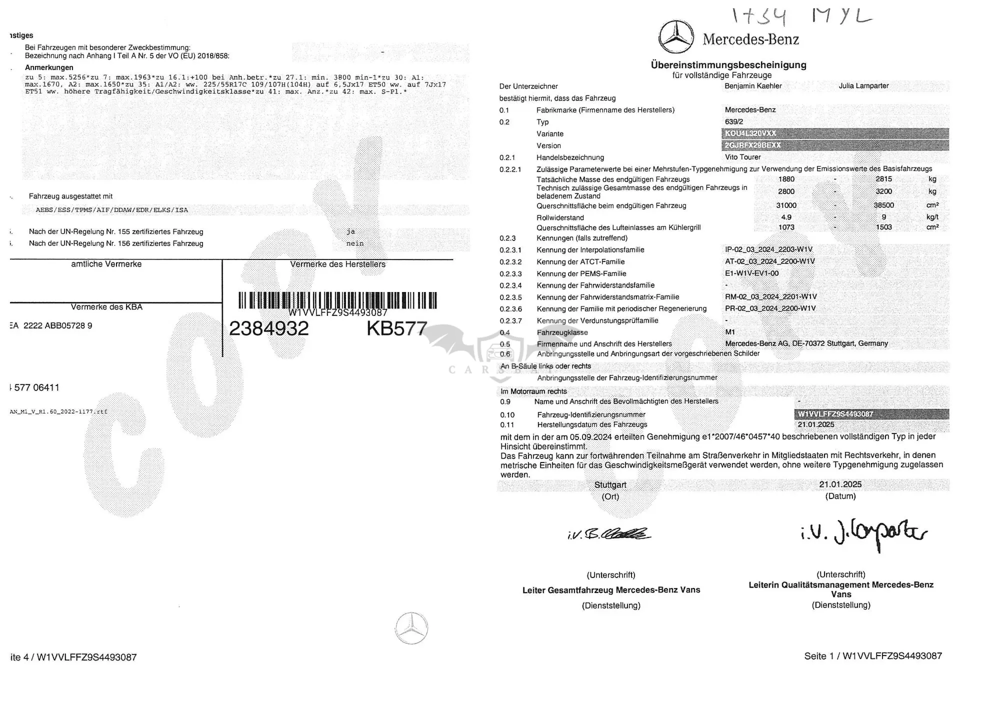 Mercedes-Benz Vito Tourer L2 116 CDI Select 2025