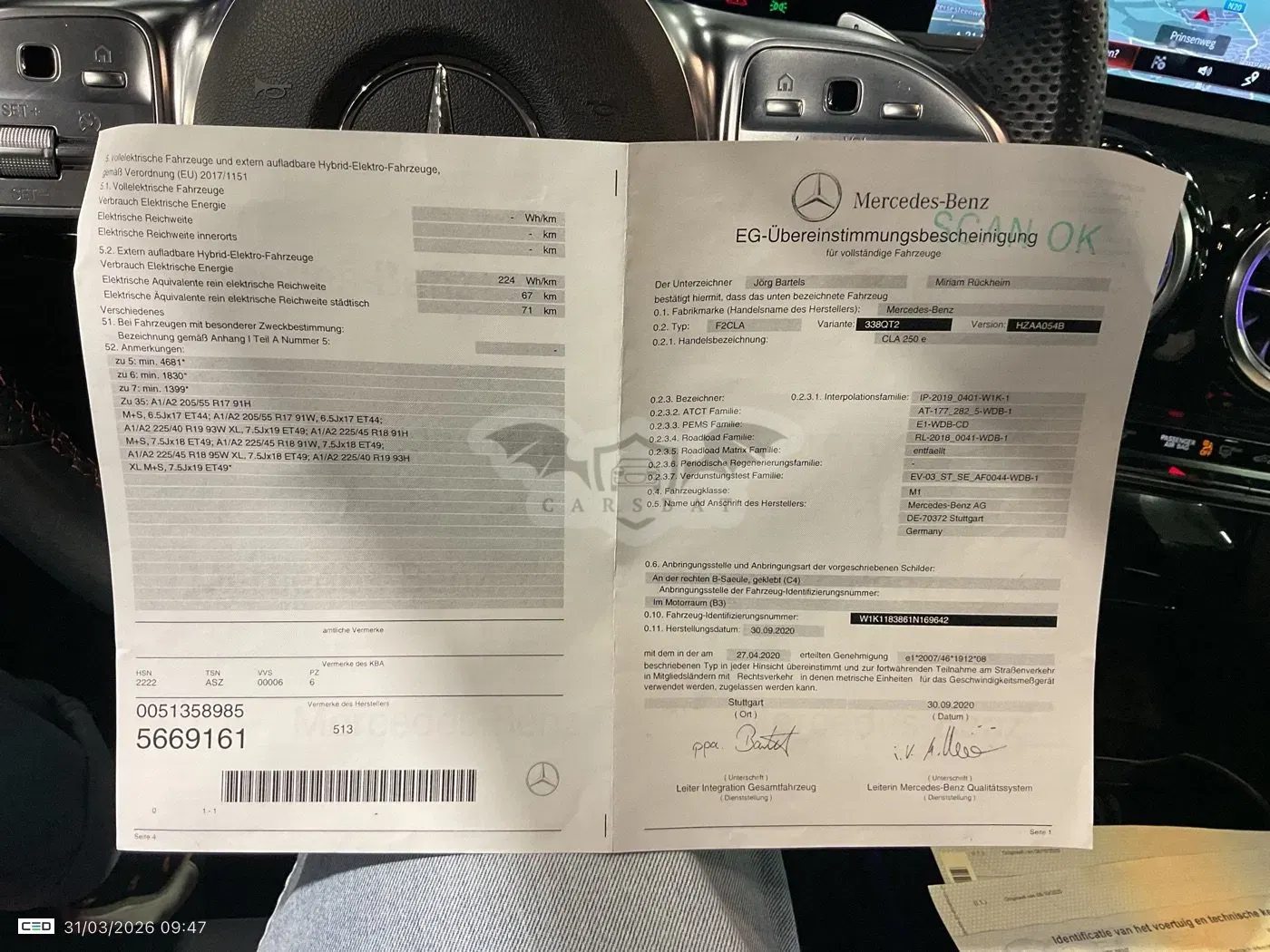 Mercedes-Benz CLA 250e Business Solution 2020