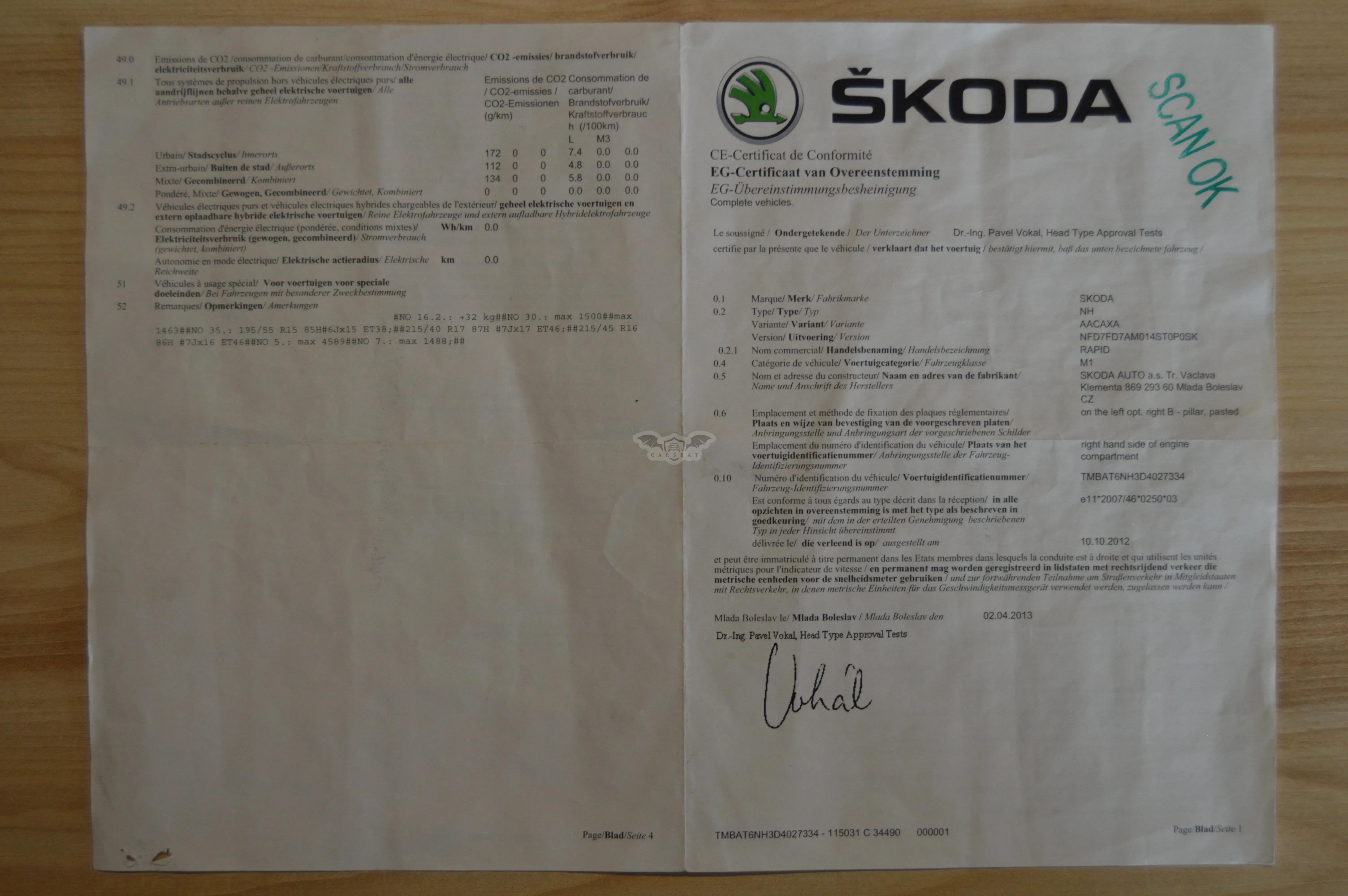 Skoda Rapid 1.4 TSI Ambition 2013
