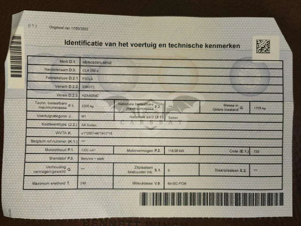 Mercedes-Benz CLA 250e Business Solution 2022