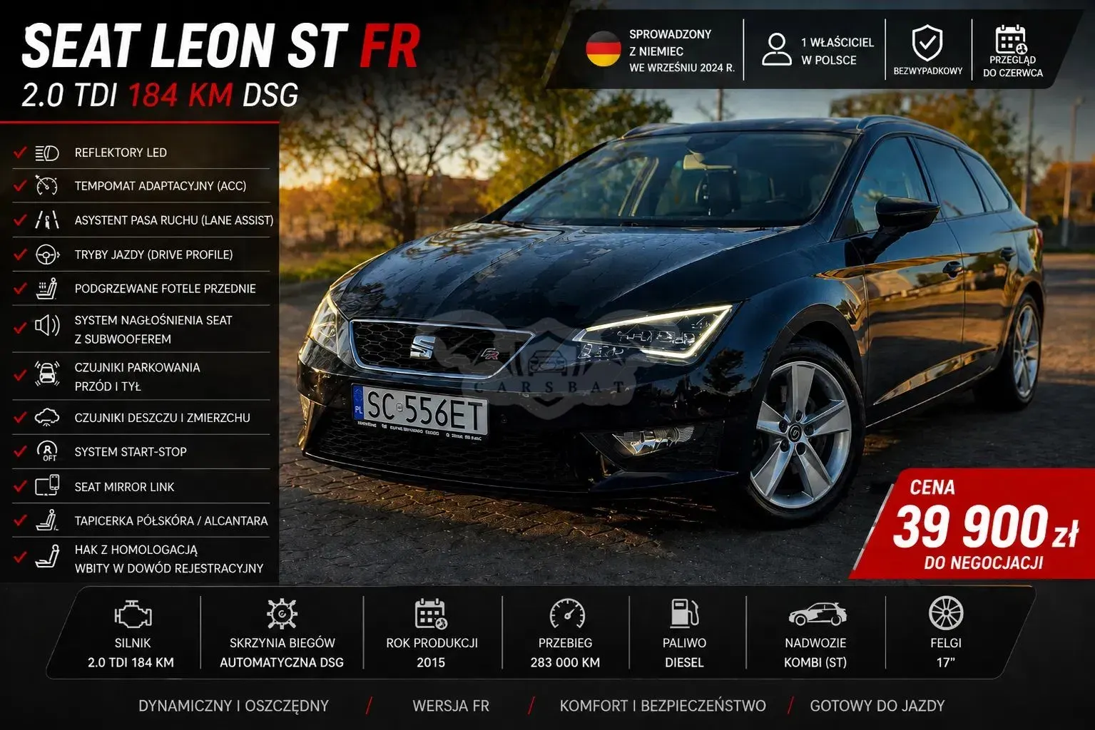 Seat Leon III 2.0 TDI DPF Start&Stop DSG FR 2015