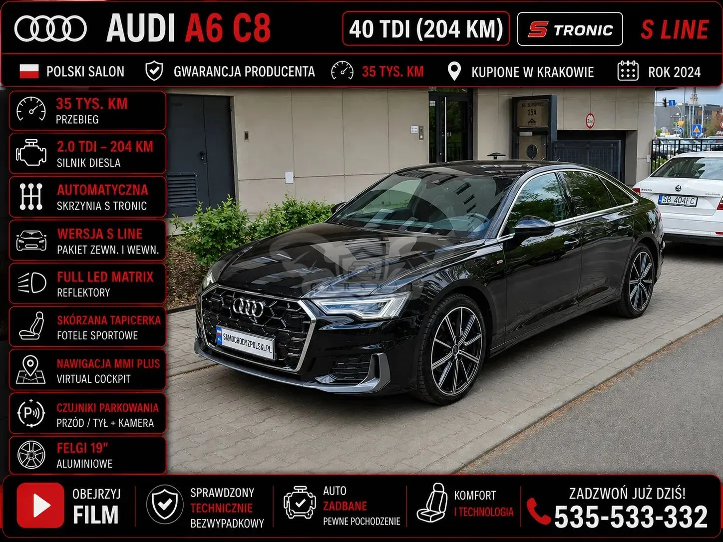 Audi A6 C8 40 TDI mHEV Quattro S Line S tronic 2024