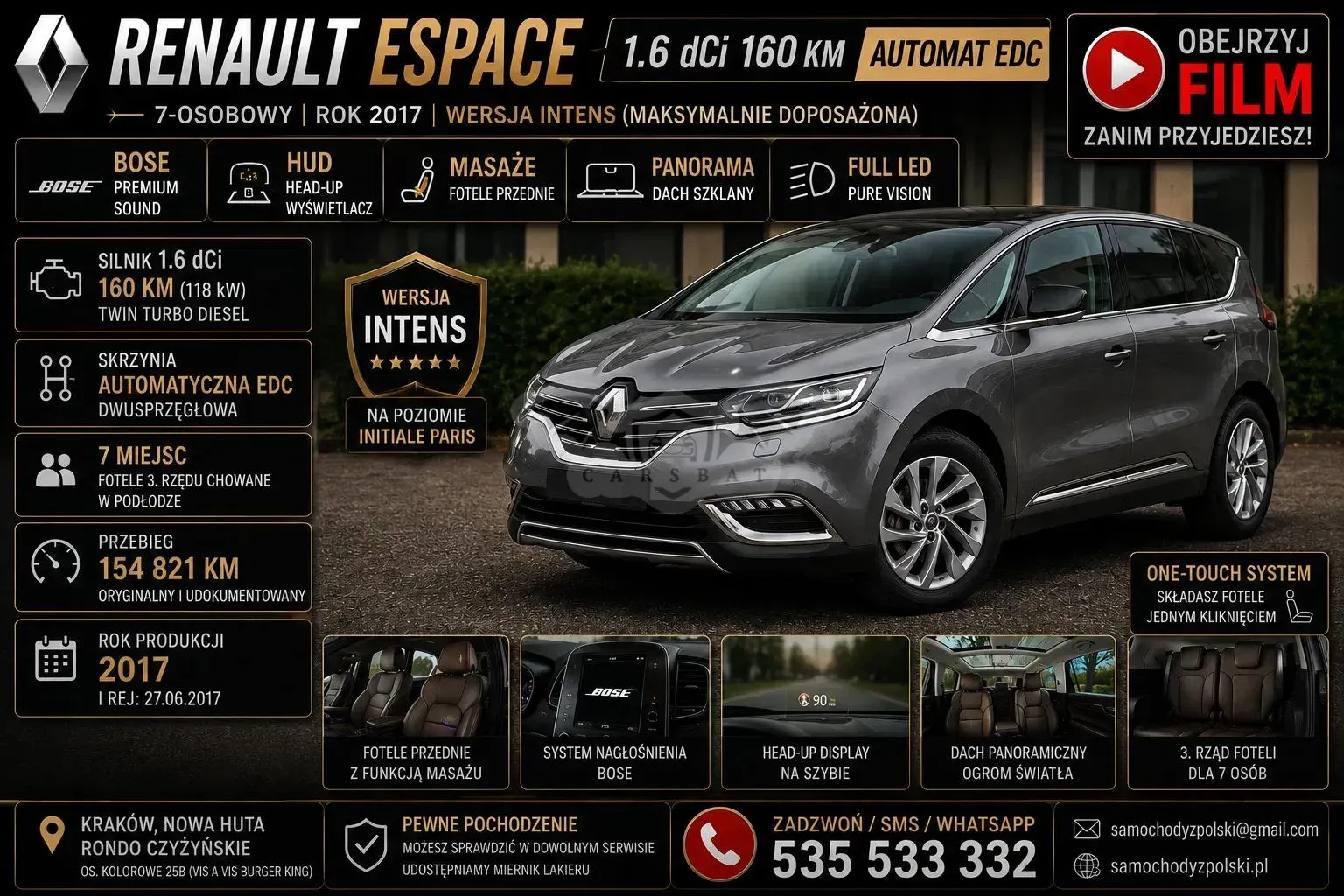 Renault Espace V 1.6 dCi Energy Initiale Paris EDC 7os 2017
