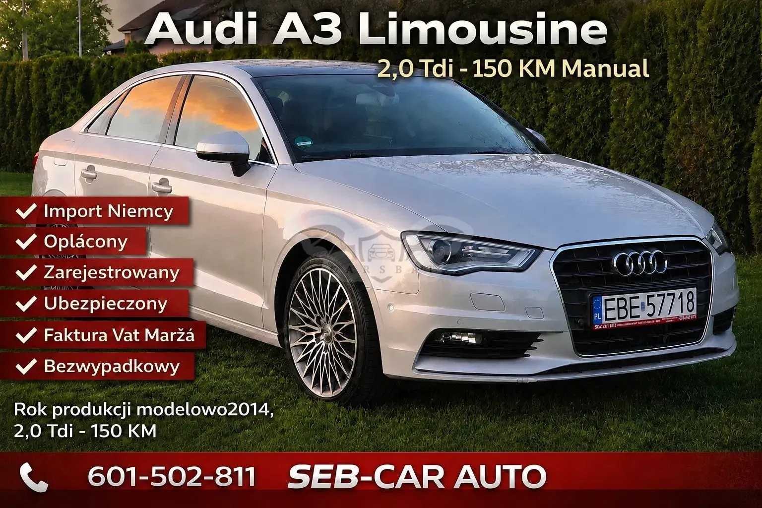 Audi A3 8V 2.0 TDI Edycja specjalna 2013