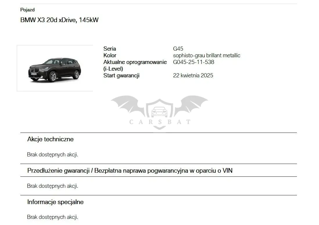 BMW X3 G45 xDrive20d mHEV 2022
