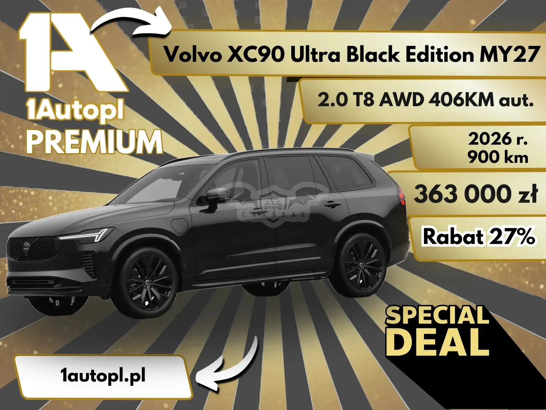 Volvo XC90 II T8 AWD Plug-In Hybrid Ultra Black Edition 7os 2026