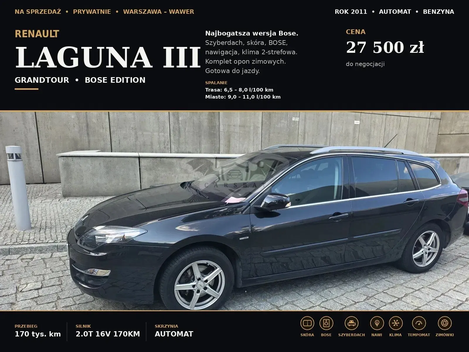 Renault Laguna III 2.0 T Bose Edition 2011