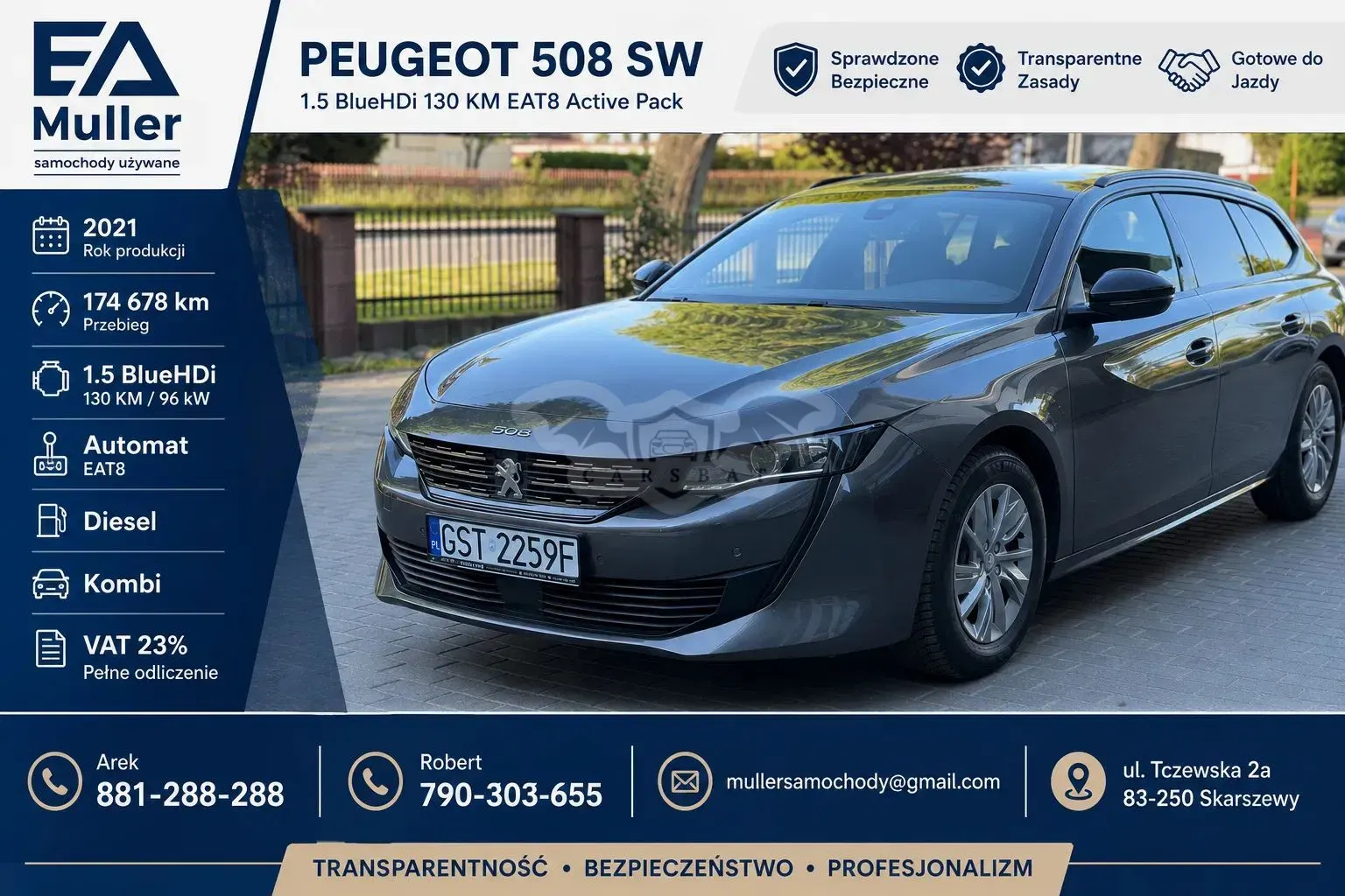 Peugeot 508 II BlueHDi 130 EAT8 Active Business-Paket 2021