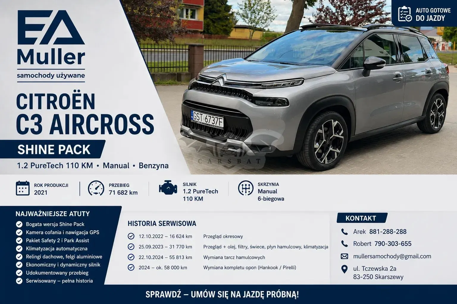 Citroën C3 Aircross PureTech 110 Stop & Start OPF SHINE 2021