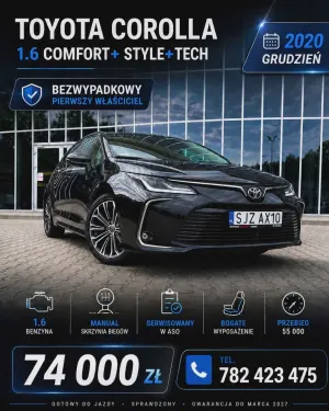 Toyota Corolla Seria E21 1.6 Comfort 2020