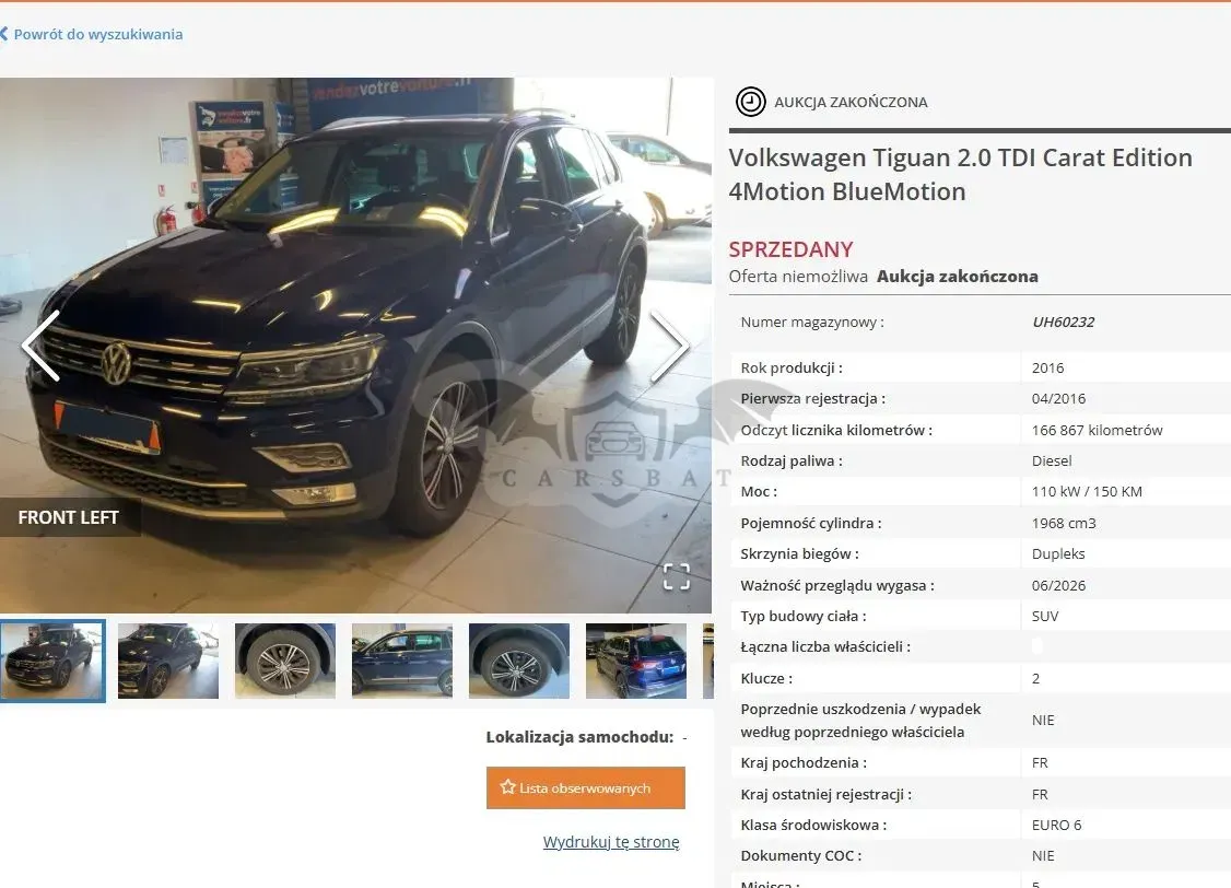 Volkswagen Tiguan II (2016-2024) 2.0 TDI SCR 4Motion (BlueMotion Techn.) DSG Highline 2016