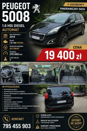 Peugeot 5008 I (2009-2017) e-HDI 115 ETG6 Stop&Start Active 2014