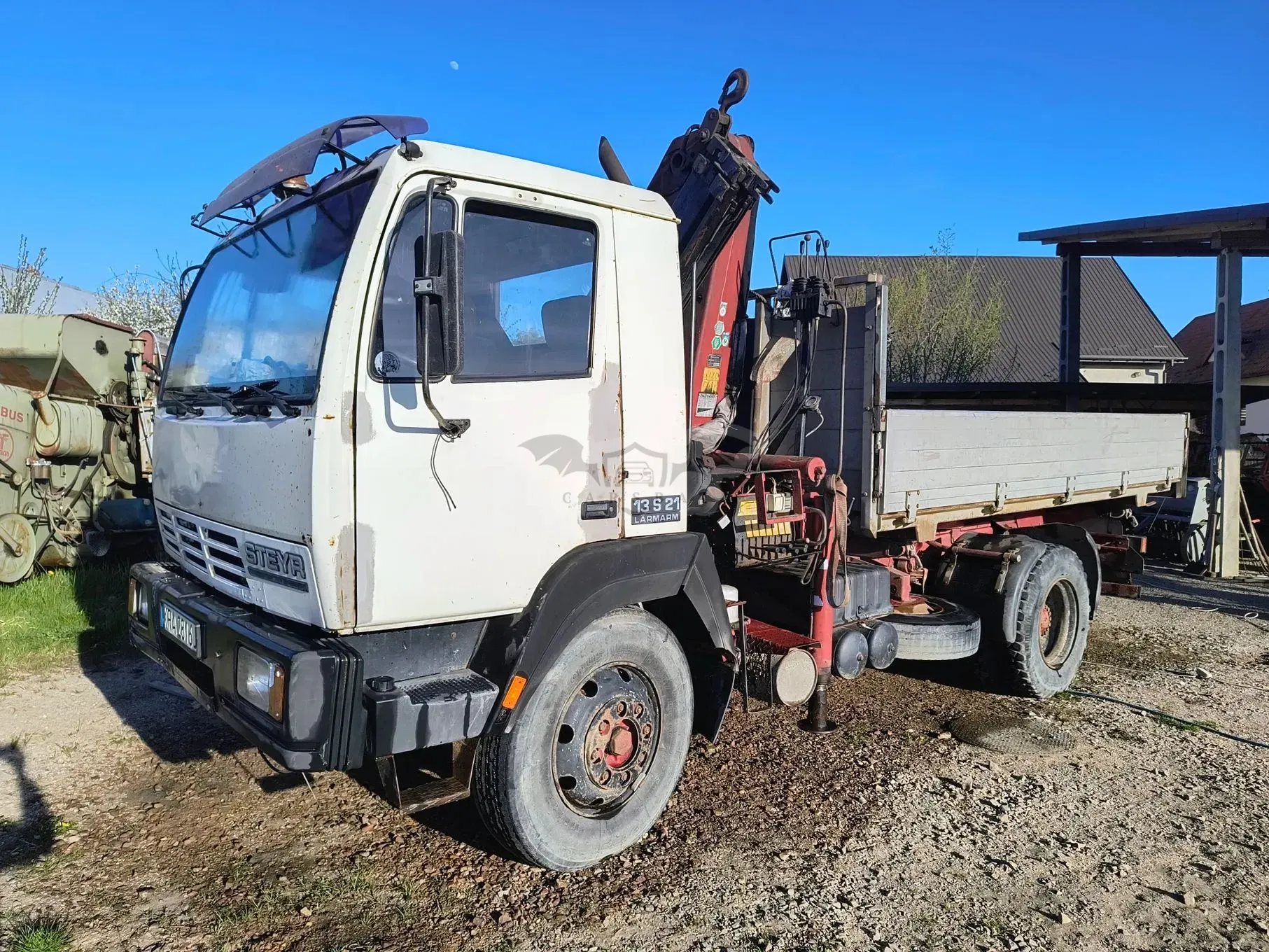 Steyr  sprzedam steyr 13s21 (1994) + hds palfinger + wywrotka 1994