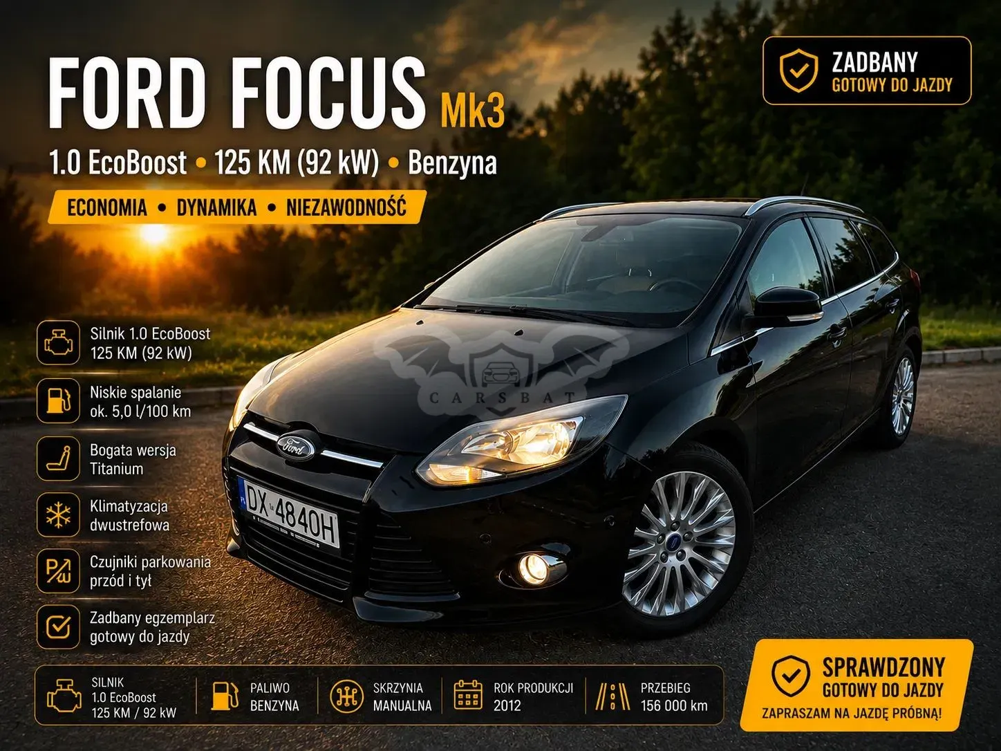 Ford Focus Mk3 (2010-2018) 1.0 EcoBoost STart-Stopp-System Titanium 2012
