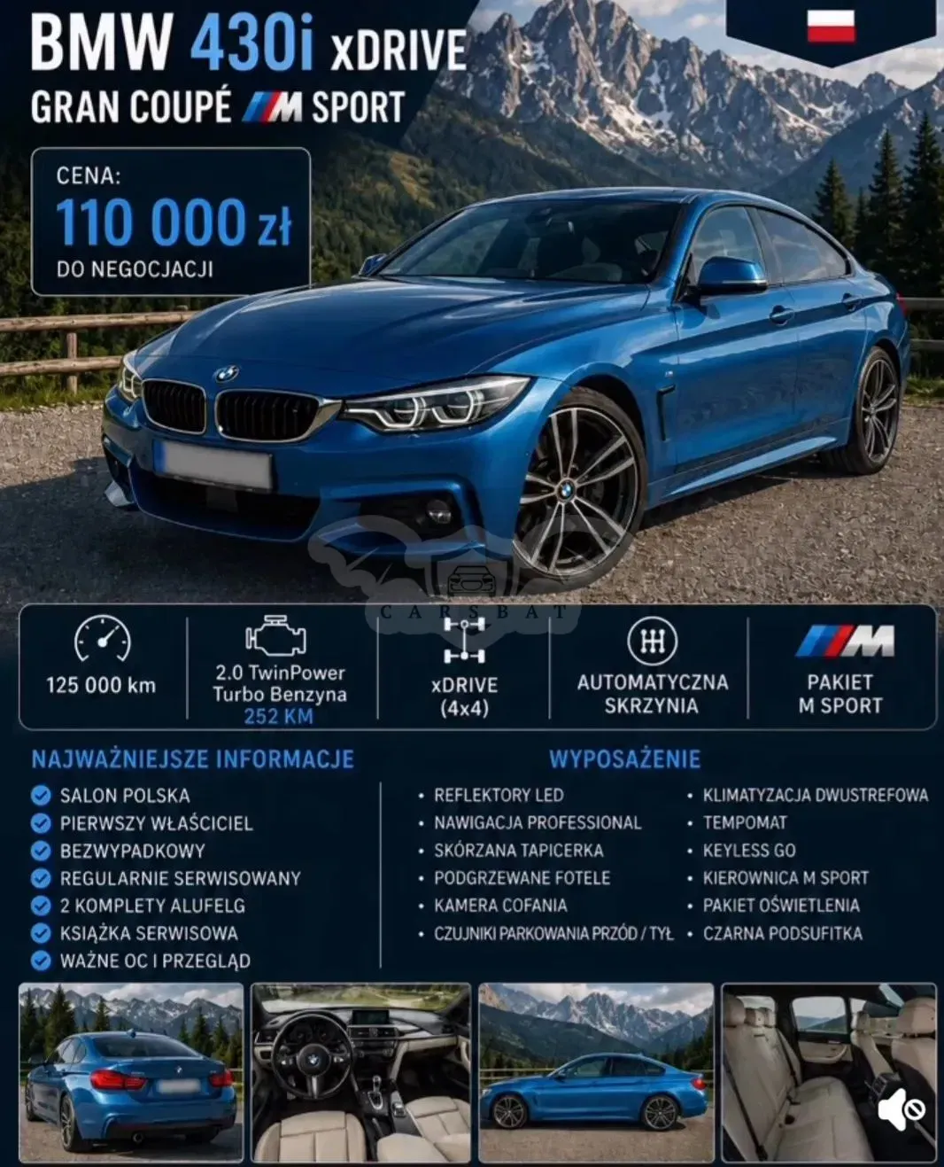 BMW 4 Series I F32/F33/F82 (2013-2020) 430i xDrive M Sport 2017
